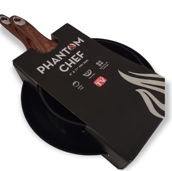 Phantom Chef 8" & 11" Fry Pan Black NWT - Picture 2 of 4